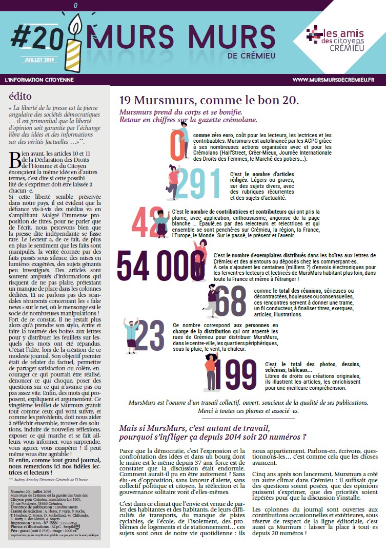 Murs Murs #20 Juillet 2019